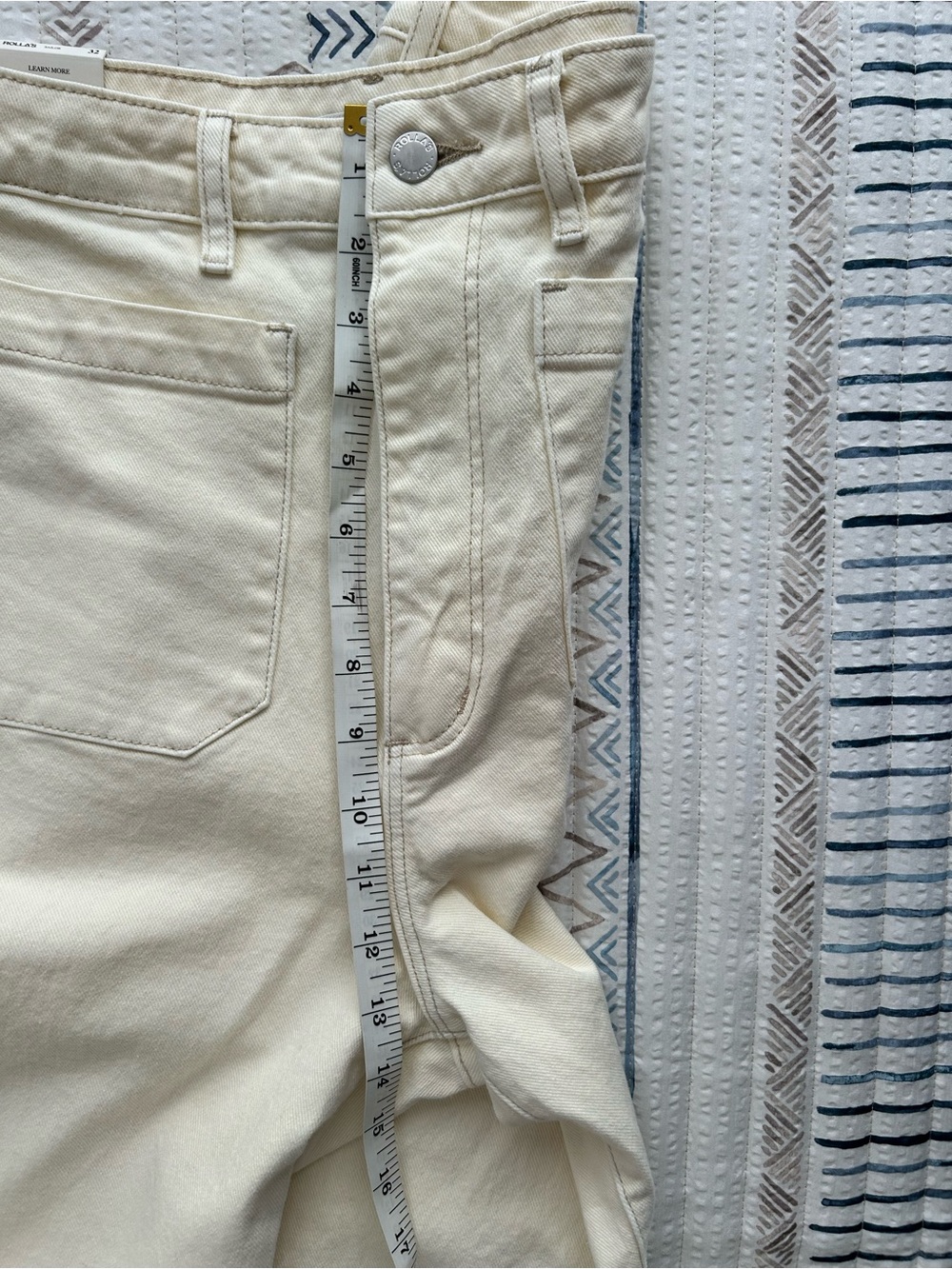 Rolla’s Sailor High Rise Wide Leg Jeans Cream Size 32 NWT - Picture 11 of 12